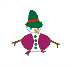 snowman with a hat