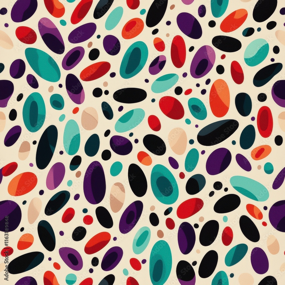 Poster abstract colorful pebble pattern seamless texture design