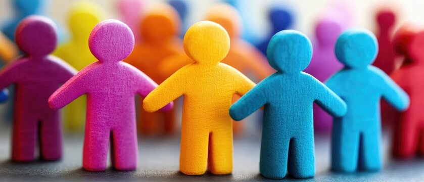 People of all colors holding hands, inclusive business mindset values dignity and respect for all individuals