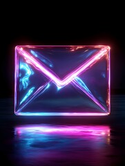 Fototapeta premium Neon Email Envelope