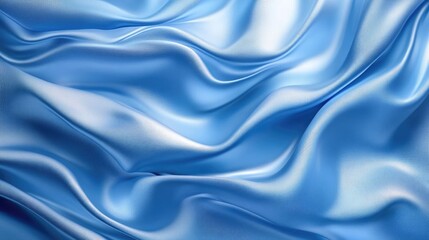 Obraz premium A smooth, flowing fabric in soft blue tones, showcasing texture and elegance.