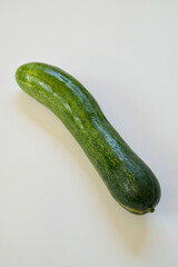 Fresh cucumber on white background