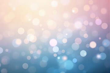 Fototapeta premium Abstract bokeh light circles over a gradient background in soft pastel colors, creating a dreamy, elegant concept. Ai generative