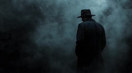 Mysterious Man in Fog
