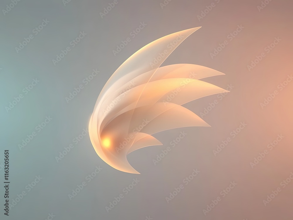 Poster elegant abstract form with soft curves and warm tones for modern design projects and creative concep