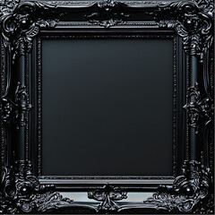 Black Wall Frame PNG cutout isolated on white and transparent background. black wall frame png, black photo frame transparent background, black frame cutout, isolated black frame, picture frame png,