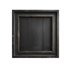 Black Wall Frame PNG cutout isolated on white and transparent background. black wall frame png, black photo frame transparent background, black frame cutout, isolated black frame, picture frame png,