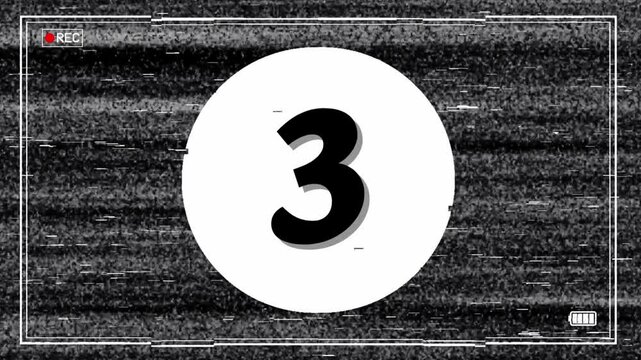Retro Countdown Video in Black and White