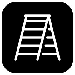 Editable folding ladder, step, stepladder vector icon. Construction, tools, industry. Part of a big icon set family. Perfect for web and app interfaces, presentations, infographics, etc