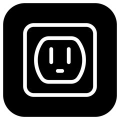 Editable electric socket, plug, electricity, electronics vector icon. Construction, tools, industry. Part of a big icon set family. Perfect for web and app interfaces, presentations, infographics, etc