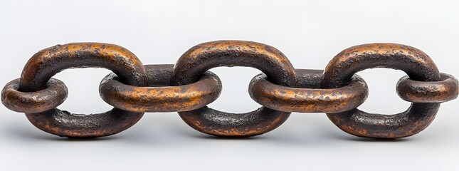 Close-up of Rustic Metal Chain Links