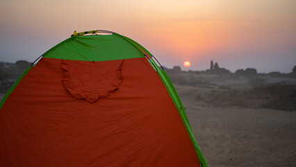 Scenic view of Pushkar camel fair also know as Pushkar mela