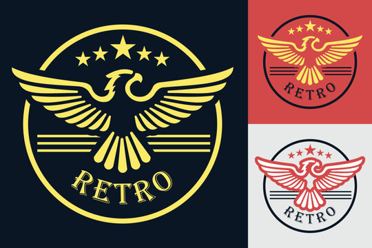 Bold Retro Eagle Design &ndash; Vintage Style Logo Illustration