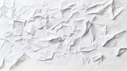 Fototapeta premium Crumpled white paper texture creating an abstract background for various designs or projects
