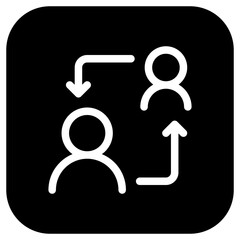Editable turnover, exchange, substitue, replace, switch, users, accounts vector icon. Work, job. Part of a big icon set family. Perfect for web and app interfaces, presentations, infographics, etc