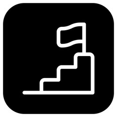 Editable career ladder, promotion, goal, success, climbing vector icon. Business, work, job, office. Part of a big icon set family. Perfect for web and app interfaces, presentations, infographics, etc