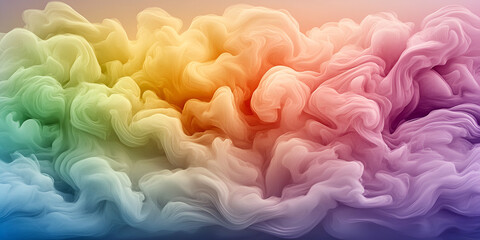 Obraz premium Abstract Colorful Swirls, A Dreamlike Dance of Hues and Shades, Creating a Vibrant, Ethereal Tapestry