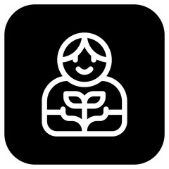 Editable person planting a tree, plant, gardening vector icon. Environment, ecology, eco-friendly. Part of a big icon set family. Perfect for web and app interfaces, presentations, infographics, etc