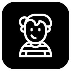 Editable college student avatar vector icon. User, profile, identity, persona. Part of a big icon set family. Perfect for web and app interfaces, presentations, infographics, etc