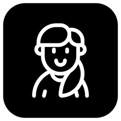 Editable adult woman with ponytail hairstyle avatar vector icon. User, profile, identity, persona. Part of a big icon set family. Perfect for web and app interfaces, presentations, infographics, etc