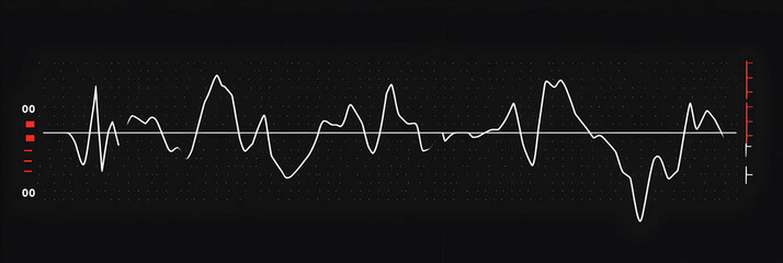 Naklejka premium Abstract Waveform Pattern, Data Visualization on Grid