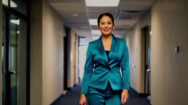 An extroverted leader woman. Generative AI