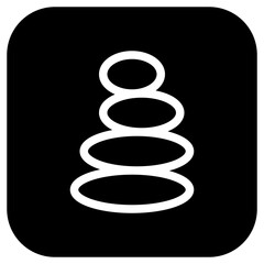 Editable stone balancing, zen, stack vector icon. Wellness, spa, relaxation. Part of a big icon set family. Perfect for web and app interfaces, presentations, infographics, etc