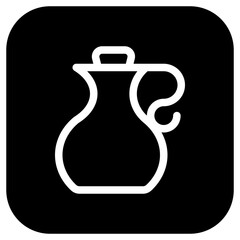 Obraz premium Editable water jug, liquid, container, olive oil vector icon. Wellness, spa, relaxation. Part of a big icon set family. Perfect for web and app interfaces, presentations, infographics, etc