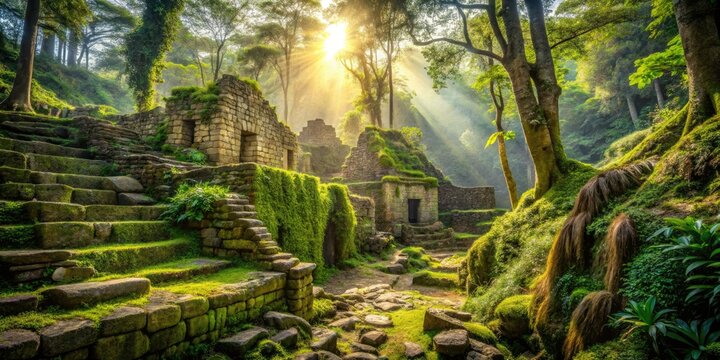 Explore Chanchamayo's hidden jungle architecture: ancient ruins nestled within lush rainforest.
