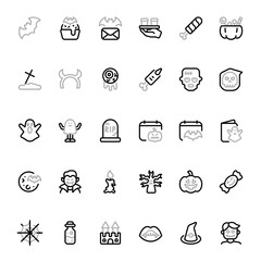 Hallowen iconset with duoline style, perfect for user interface projects