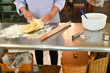 Homemade Fresh Baked Sweet golden brown Cinnamon Rolls for Christmas