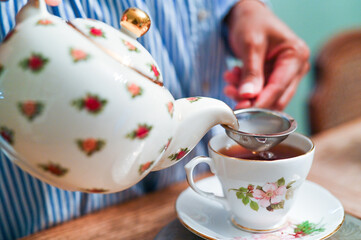 Drinking Coffee And Tea