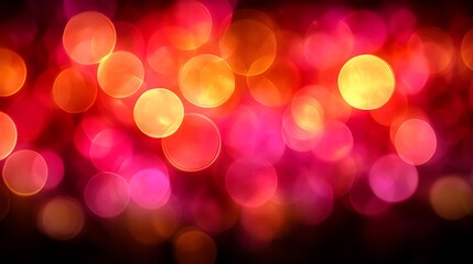 Fototapeta premium Abstract Red and Orange Bokeh Lights Background