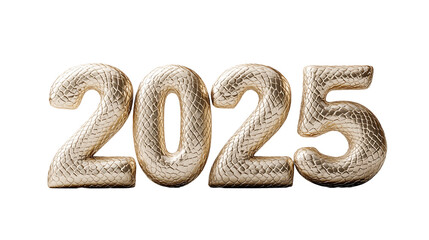 Obraz premium 2025 year of the snake,gold 2025 made from snake skin texture,2025 gold for happy new year and holiday png