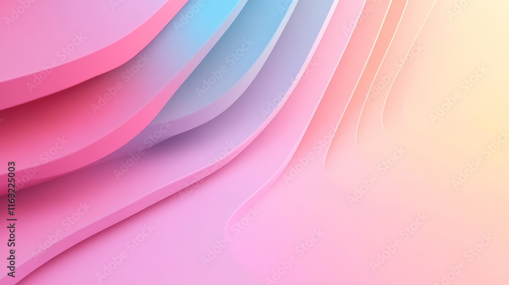 Poster minimalistic gradient background with soft pastel tones, clean and elegant design, creating a soothi