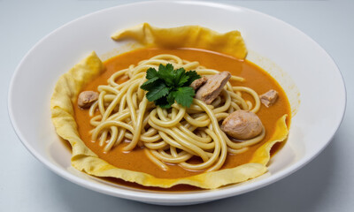 Khao Soi Gai (Northern Thai Coconut Curry Noodle Soup with Chicken)