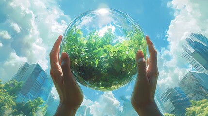 Promoting eco-friendly urban nature through illustrative design