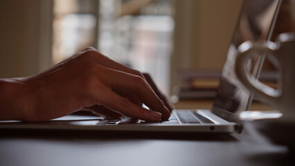 Hands Typing Keyboard Concept Background