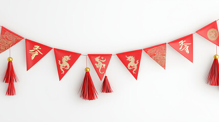 Obraz premium Red and Gold Chinese New Year Banner 