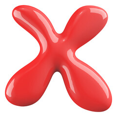 3D Alphabet Letter Font X