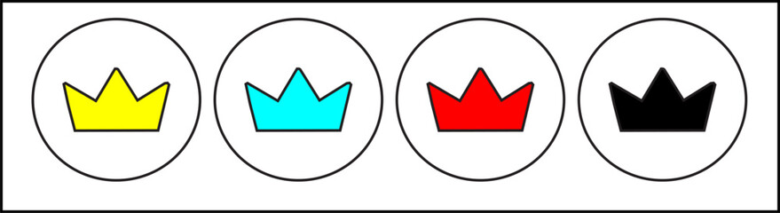 crown icon buttons. royal, premium membership icons. vip badges icon. high quality sign symbol