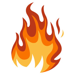 Fire Border with Colorful Cartoon Design and Shape. Vector Illustration