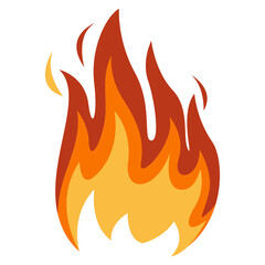 Fire Border with Colorful Cartoon Design and Shape. Vector Illustration