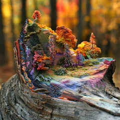 Fototapeta premium autumn leaves in the garden