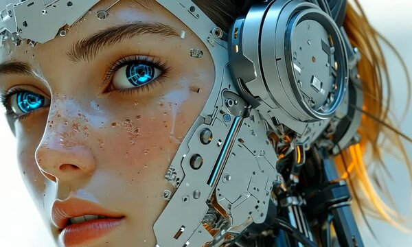 Cybernetic Woman: A Fusion of Human and Machine