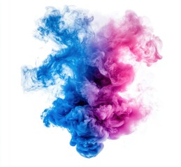 Isolated Vibrant Smoke Clouds for Birthday Celebrations