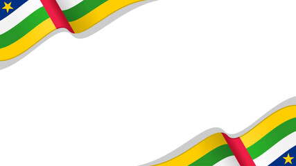 wavy central african republic flag vector background with copy space for text. for national day