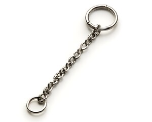 Metal Key Chain with Split Ring and Chain