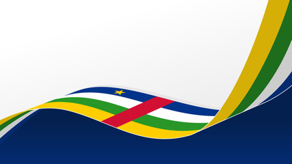 wavy central african republic flag vector background with copy space for text. for national day