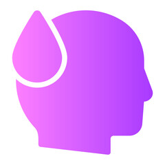 water drop gradient icon